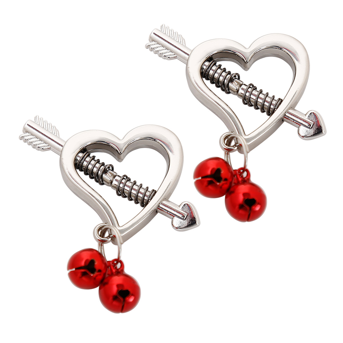 Directamente del fabricante, juguetes sexuales, pinzas para pezones, pinzas metálicas con forma de corazón, pinzas para pezones para entrenamiento en pareja, juguetes sexuales femeninos. image 2