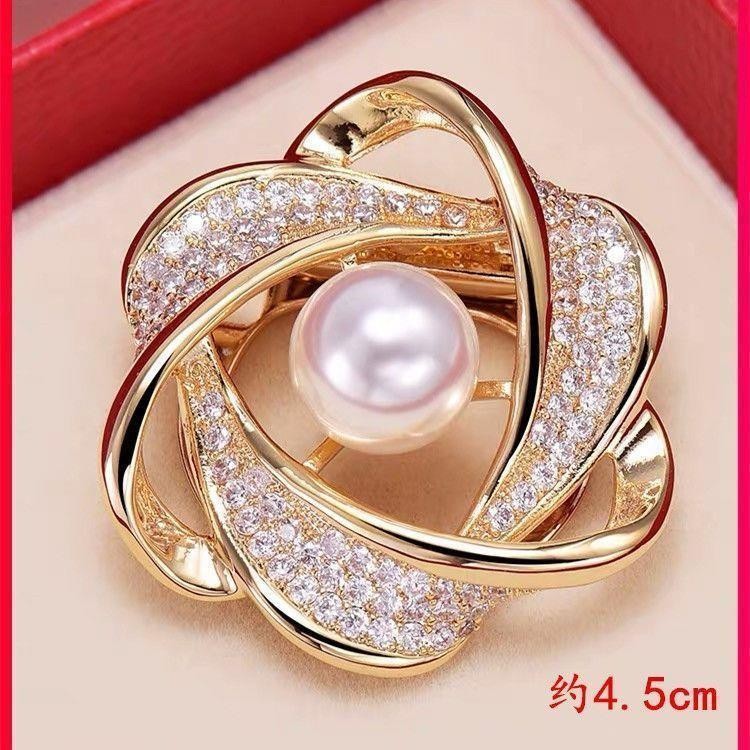 Dual-use Silk Towel Buckle Luxury and Atmospheric Korean Style Fashion High-end All-match Business Wear Silk Towel Buckle Corner Buckle Brooch for Women