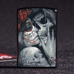 創意骷髏煤油打火機 萬聖節禮品金屬防風打火機支持一件代發批發