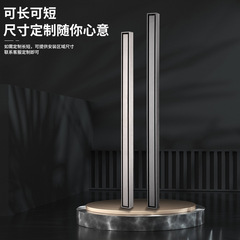 Narrow long bar gun gray invisible drain 304 stainless steel linear drain, sunken shower room, odorless drain