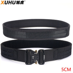5cm wide double-layer thickened outdoor belt with nylon Velcro, nylon belt, cross-border tactical pants belt for wholesale