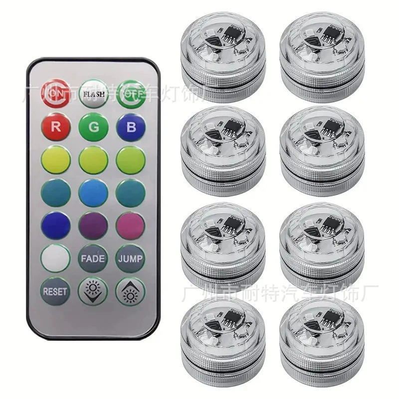 Светящийся погружной свет Светодиодный пульт дистанционного управления водонепроницаемая свеча небольшая чайная атмосфера автомобильная лампа регулярно купается в аквариуме