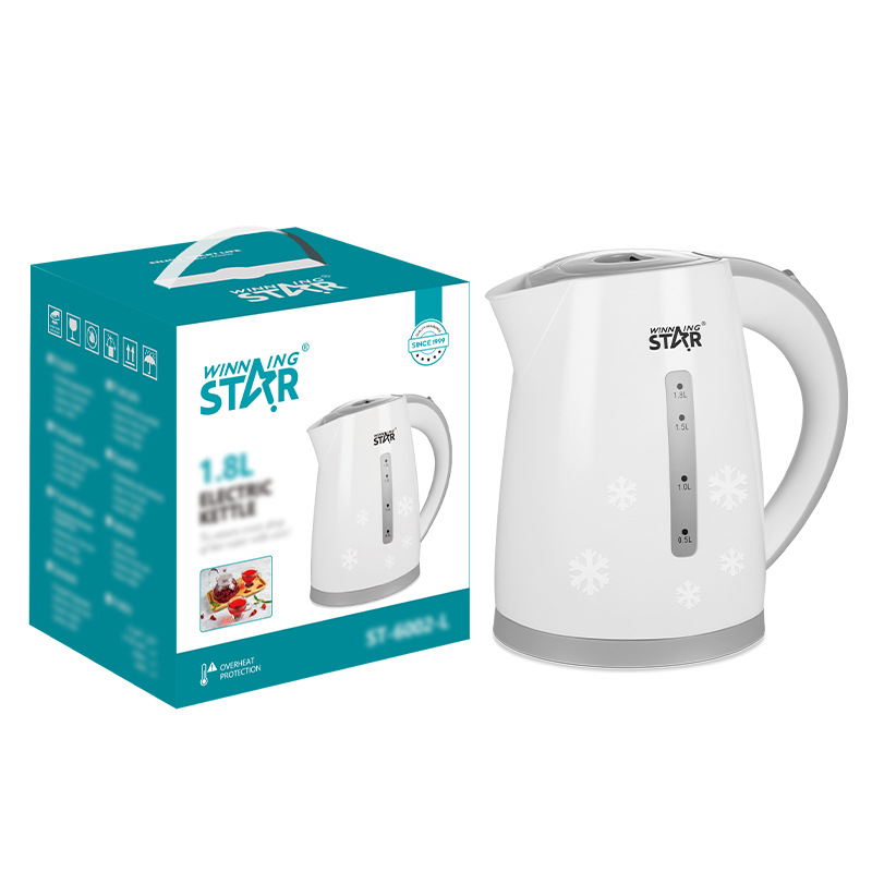 Hervidor eléctrico multifuncional Winningstar, producto superventas, estándar británico y europeo, de acero inoxidable, listo para usar.