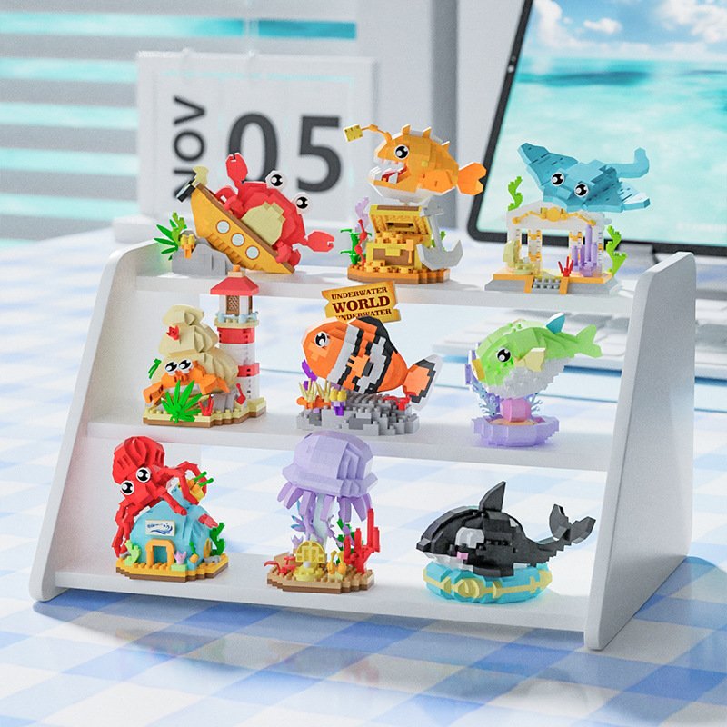 レゴケーキ人形動物微粒子パズル組み立てビルディングブロックおもちゃデスクトップ装飾品女の子卸売と互換性があります|undefined
