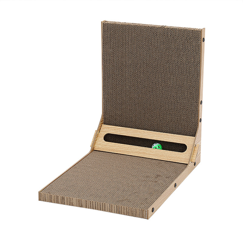 Placa de raspado para gatos tipo l, nido para gatos, todo en uno, resistente al desgaste, sin astillas, placa de garra de gato vertical, núcleo de reemplazo, garra de pulido de juguete para gatos de papel corrugado