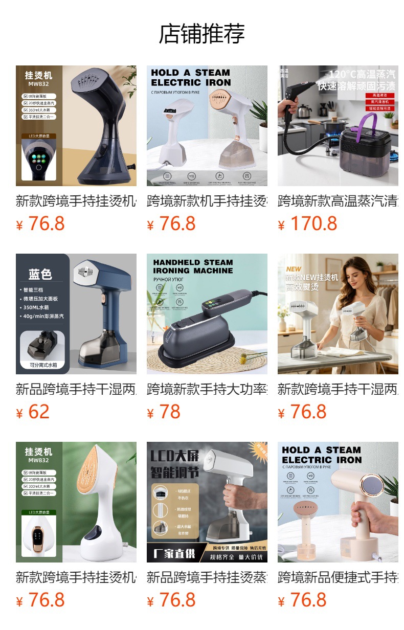 跨境新款手持旋转挂烫机便携式熨烫机大功率强劲蒸汽电熨斗熨烫机