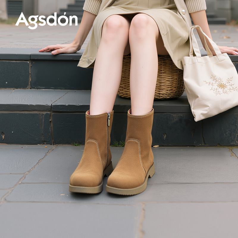 Augusto Lion Den Mueller botas cortas mujeres 2026 nuevo otoño botas de caballero de moda retro botas Western Meirard Martin botas
