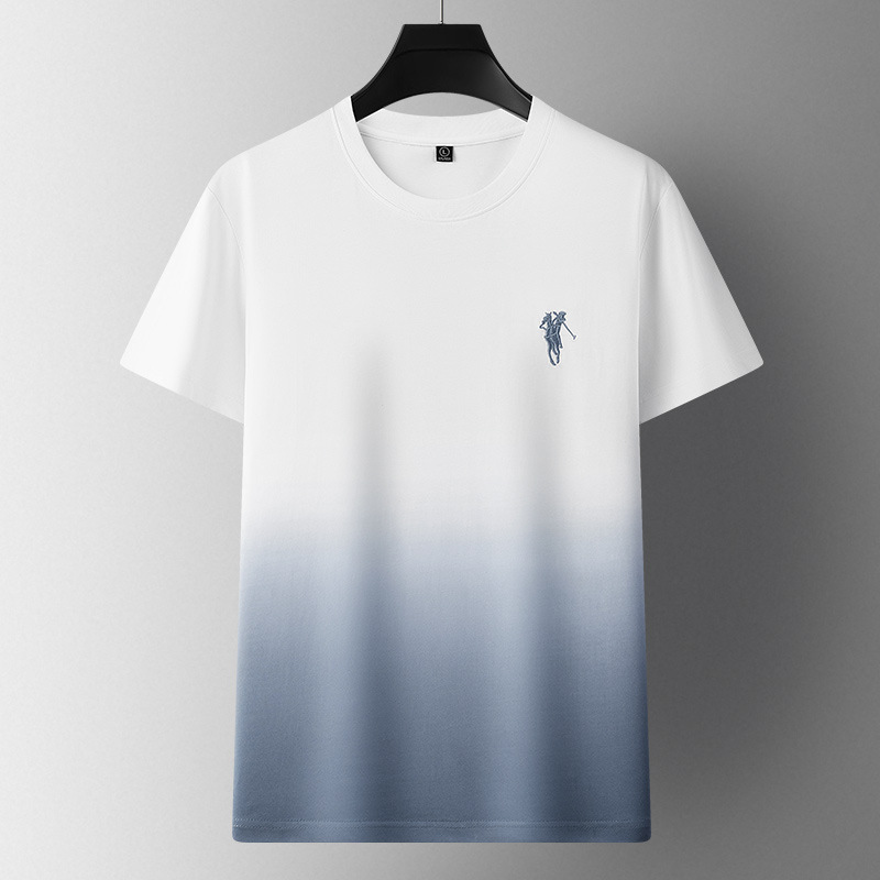 Ali Tiger Men's Summer Short T Thin Paul Polo Style Classic Casual Threaded Round Neck Short Sleeve T-Shirt Men