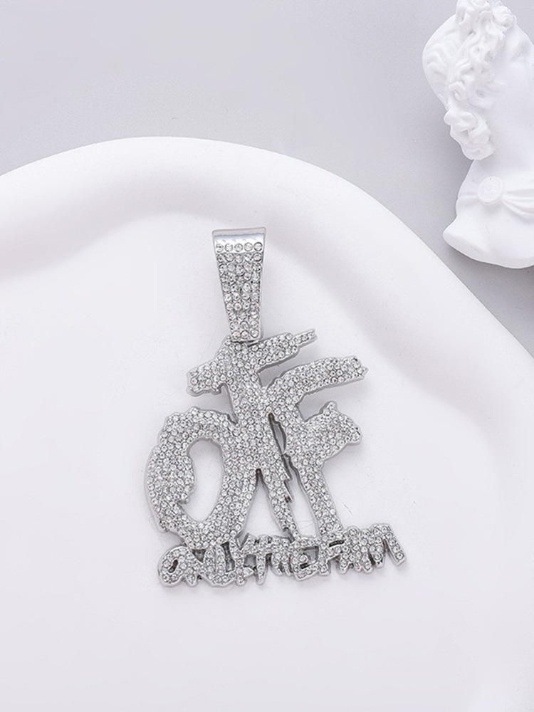 All Seasons Season Unisex Gender IG Style Hip-Hop Letter Alloy Inlay Rhinestones Unisex Pendant Necklace Necklace Pendant Men Pendant Necklaces