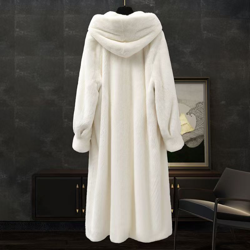 Y9Z Genuine Mink Fur New Imported Long Elegant Hooded Eco-Friendly Fur Coat for Women Autumn and Winter New Style Y9Z Genuine Mink Fur New Imported Long Elegant Hooded Eco-Friendly Fur Coat for Women Autumn and Winter New Style