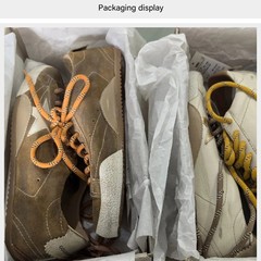 2025新款真皮厚底休闲运动鞋德训鞋板鞋GG五角星复古做旧脏脏鞋女