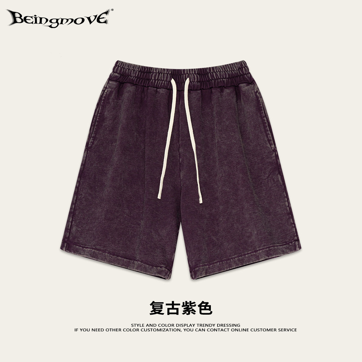 2025 verano marcas de moda estadounidenses lavado agua artesanía deportiva de cinco puntos pantalones retro fritos copo de nieve collar pantalones cortos para hombre