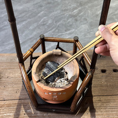 Hand-crafted pure copper charcoal tongs, copper hammer, charcoal scoop, chopsticks, fire tongs, charcoal ash shovel, stove tea brewing charcoal stove accessories, brass fire poker