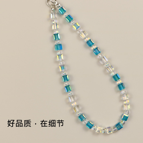 Original DIY Crystal Phone Chain Beads Luxury Women's Niche Pendant Bag Strap High-End Pink Pendant Wholesale