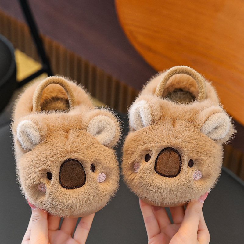 儿童棉拖鞋男童冬季室内家居防滑保暖可爱卡通女童小孩宝宝棉拖鞋