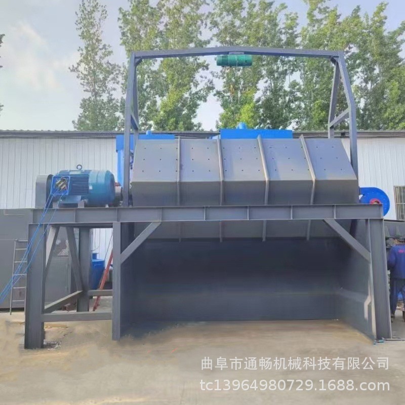 电葫芦式大型火烧铁干磨机 220V六角滚筒抛光机 金属除锈研磨机