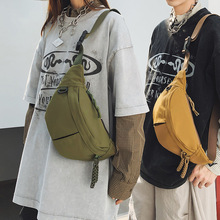 新款韩版纯色胸包ins简约男女款中性胸包2025日韩系休闲斜挎包