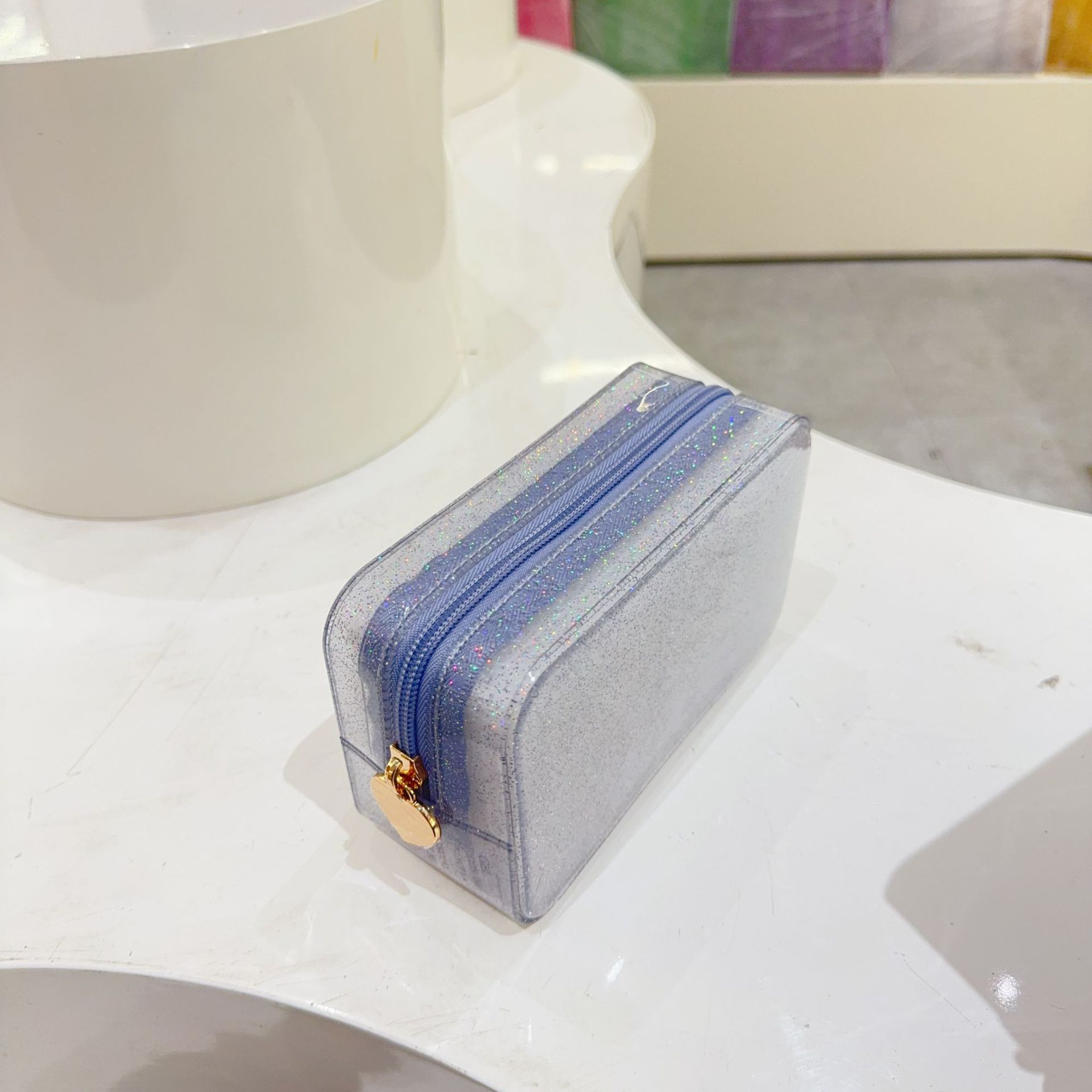 PVC Solid Color Sewing Thread Square Clutches display picture 20