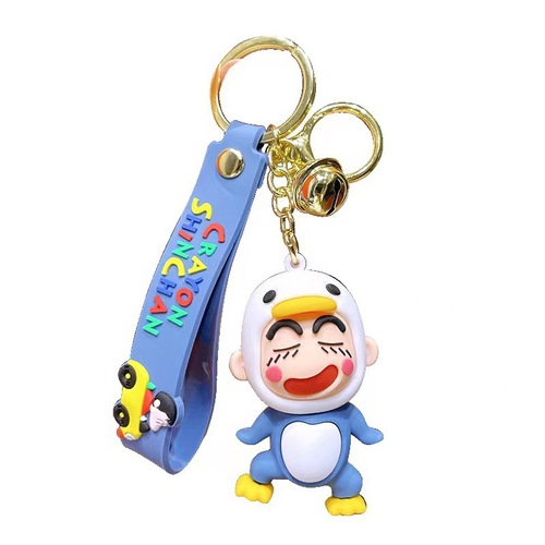 Cross-dressing Crayon Shin-chan Keychain Comic Cartoon Soft Plastic Doll Blind Box Backpack Pendant Circle Chain Gift Small Wholesale
