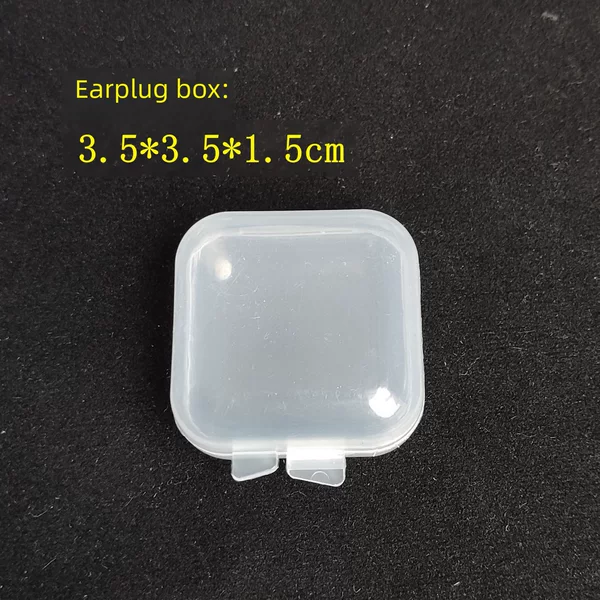 3.5 Highly Transparent Small Square Box Portable Earplug Box Pp Storage Box Fishhook Box Mini Small Box with Lid Small Plastic Box