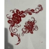 A set of golden flocking cloth roses (large + small)