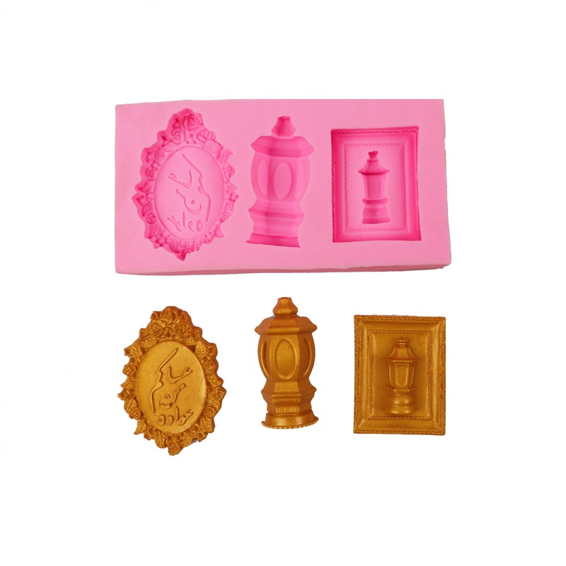 Mousse pastel molde de lámpara en relieve marco molde de silicona molde de flip molde de banda magnética aromática molde de goteo DIY horneado
