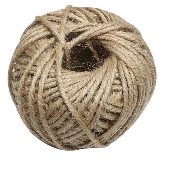 Estilo retro cuerda de cáñamo cuerda de encuadernación decoración línea DIY fina gruesa tejida a mano hilo de cáñamo color material al por mayor