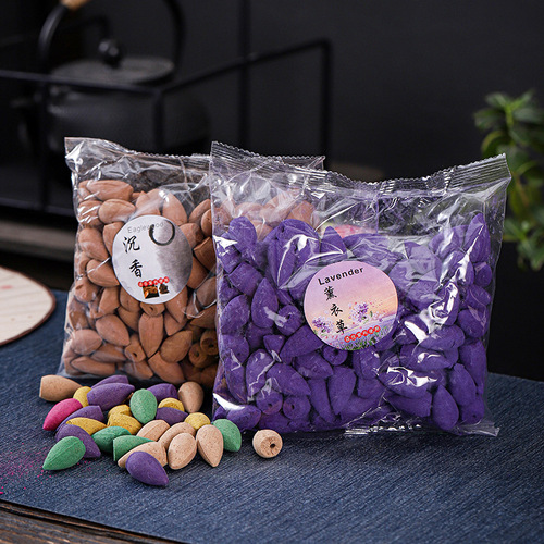 Bulk 0.5 jin package, 150 pieces, flowing incense grain sandalwood backflow incense, household indoor incense, direct supply, cross-border dropshipping