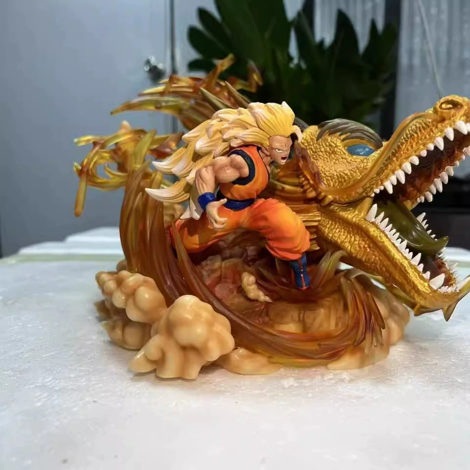 Dragon Ball LS Dragon Fist Super 3 Goku Dragon Fist Explosion Сцена Статуя Модель Украшения Оптовые Подарки