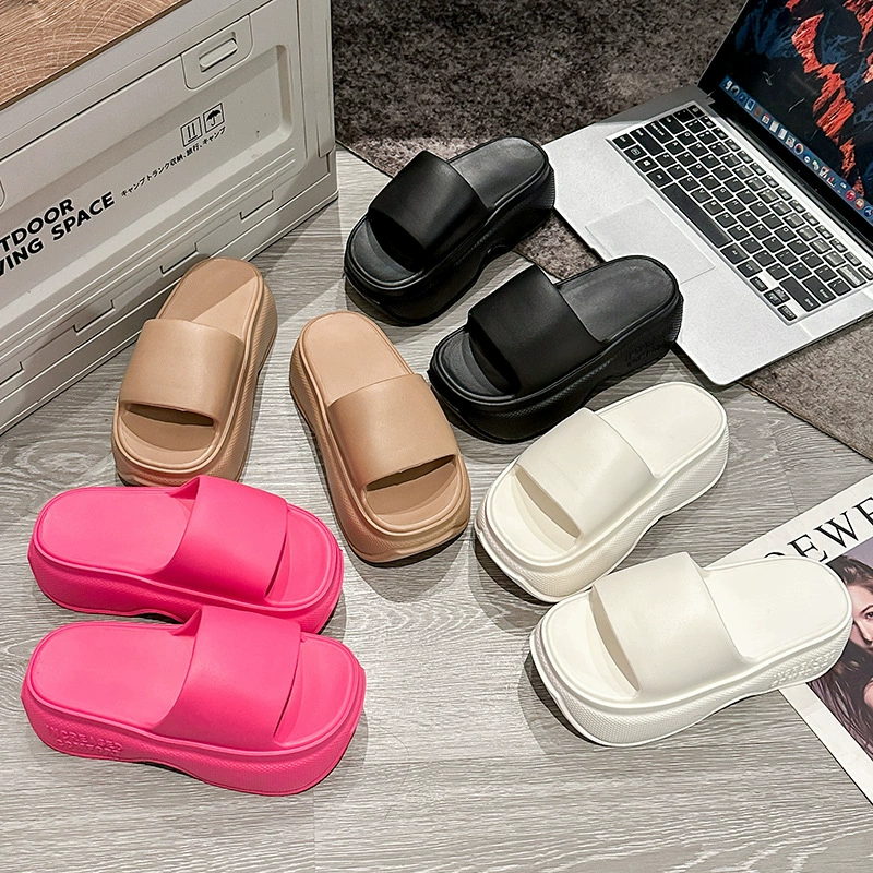 Новая внешнеторговая сверхтолстая подошва крытая мягкая подошва тапка для женщин