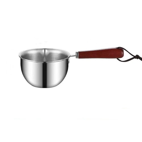 304 stainless steel splash-proof oil pan kitchen hot oil pan pour oil wok home use oil burning mini milk pot multi-purpose