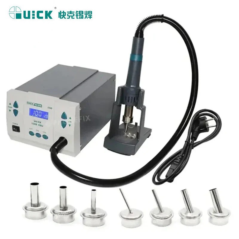 QUICK快克861dw热风枪高频数显可调温大功率手机维修烙铁拆焊台