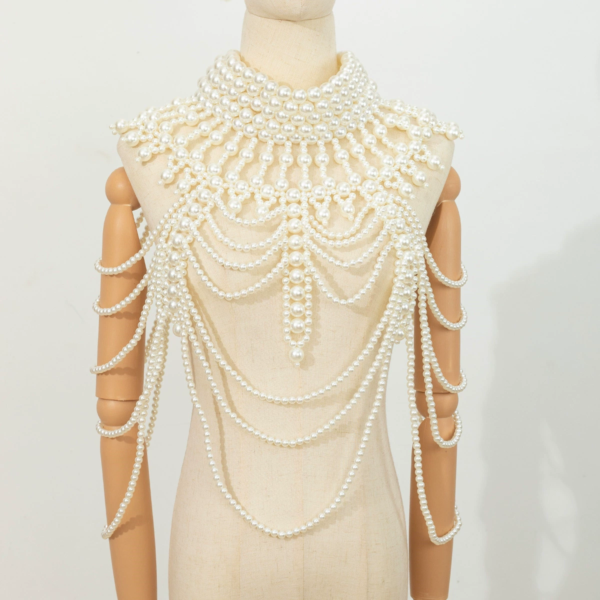 Многослойная жемчужная цепочка для тела в европейском и американском стиле, ручной работы, с эффектом стройности и сексуальности, популярная за рубежом.