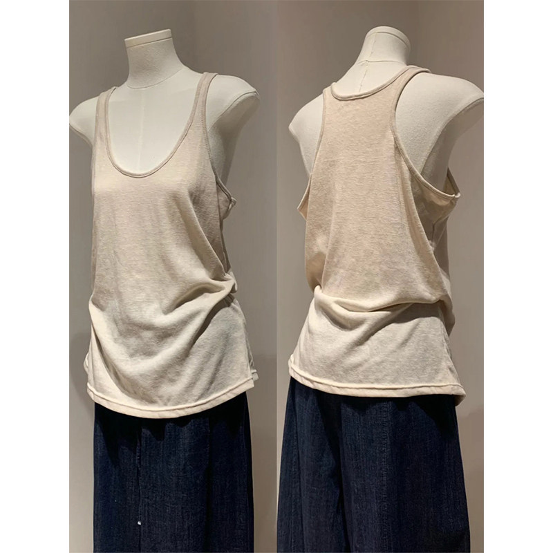 Women's Camisole Tank Top for Summer, Thin Style, Versatile, Korean Style, Beautiful Sleeveless Base Shirt, New 2026 Model