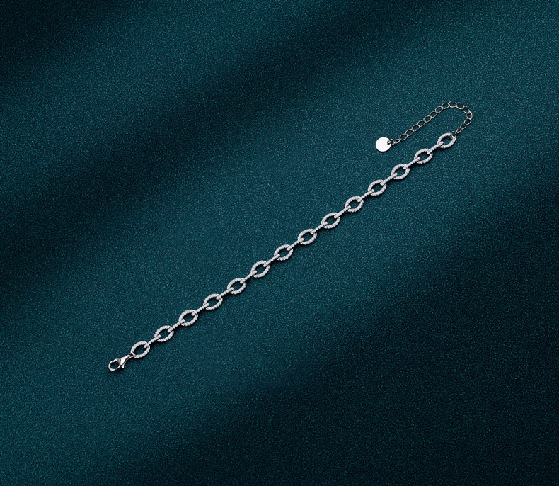 925 sterling silver Chain Material 925 Sterling Silver Bracelets Basic Modern Style Classic Style
