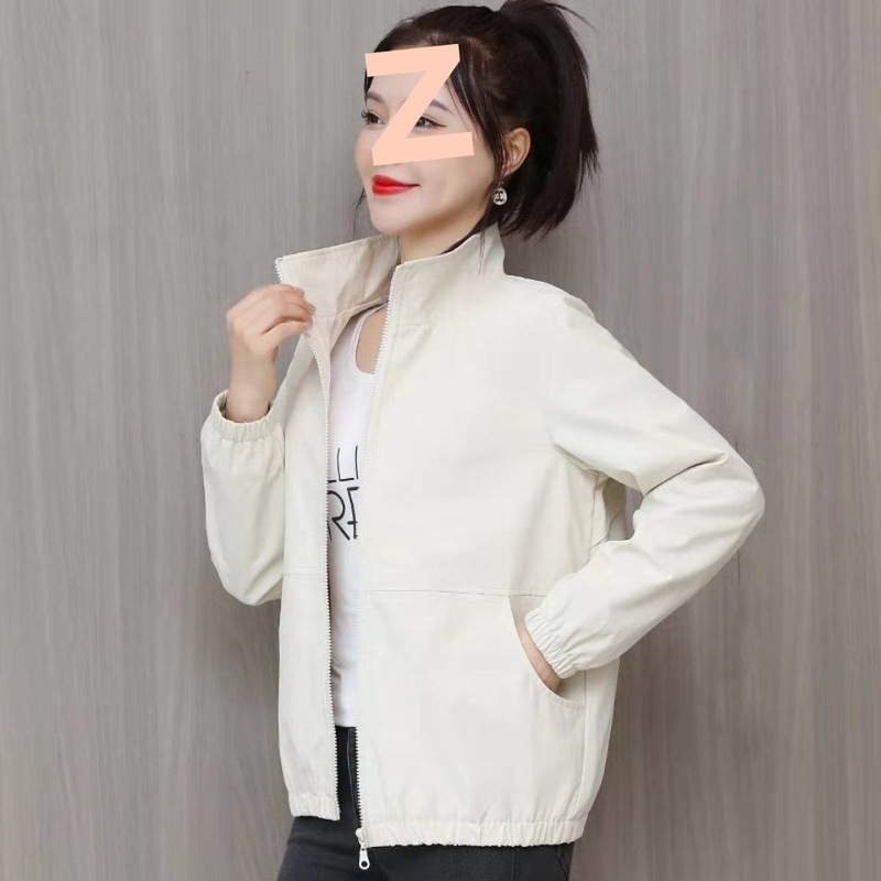 外套女2025春秋新款韩版宽松百搭立领工装夹克妈妈装潮工厂直销热|undefined