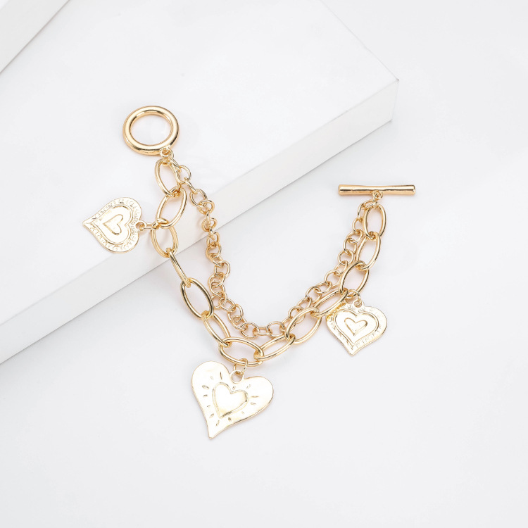 Pulsera De Cadena De Doble Capa Simple Love display picture 9