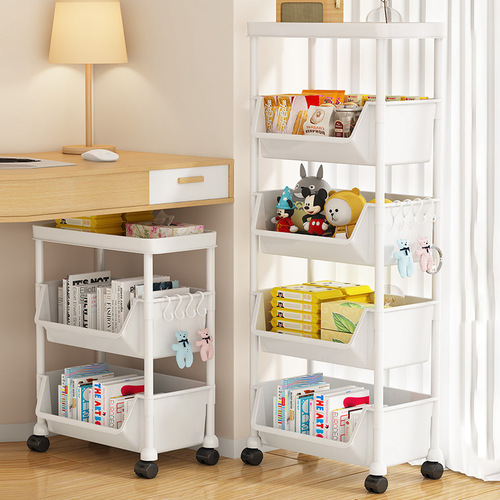 Mobile bathroom cosmetics trolley kitchen storage rack floor-standing multi-layer bookshelf storage rack bedroom storage rack