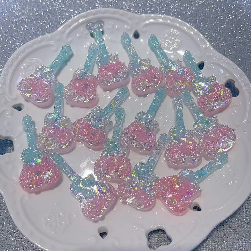 【爆闪悬浮吉他】卡45×21mm 萤火虫夜光 手工DIY饰品-树脂花|undefined