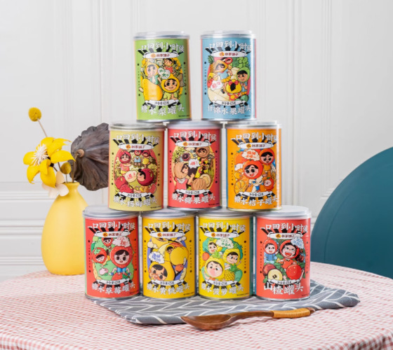 林家铺子糖水黄桃罐头425g*6罐草莓山楂桔子整箱新鲜黄桃水果罐头