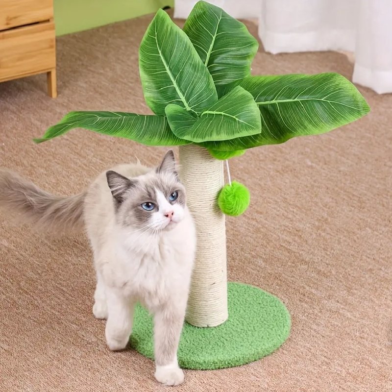 코코넛 나무 고양이 스크래치 칼럼 사이 잘 고양이 스크래치 보드 내마모성 스크랩 클램프 고양이 클라이밍 랙 고양이 장난감 용품