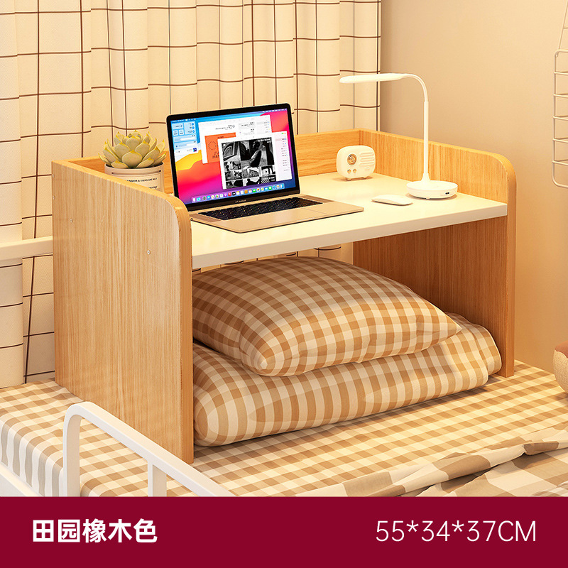 Mesa de cama dormitorio de estudiantes universitarios Temporada de apertura Artefacto de la cama de arriba y abajo Mesa de computadora portátil perezosa Mesa de estudio de escritura