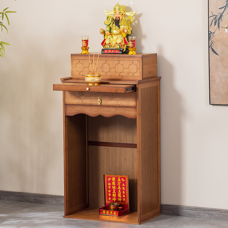 Buddhist Altar Table, Shrine Cabinet, New Chinese-Style Standing Cabinet, Incense Table, Household Guanyin Bodhisattva R*