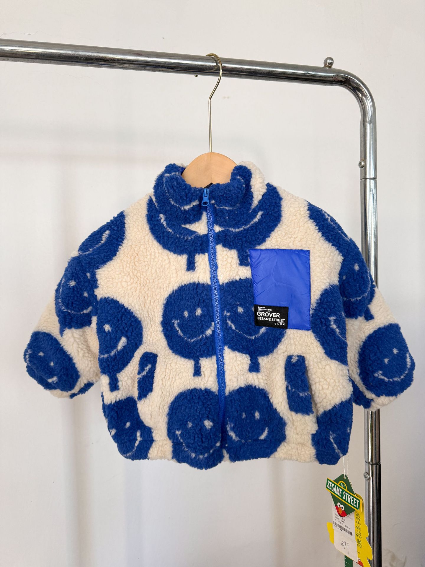 1510 chaqueta de pelo 90 talla azul