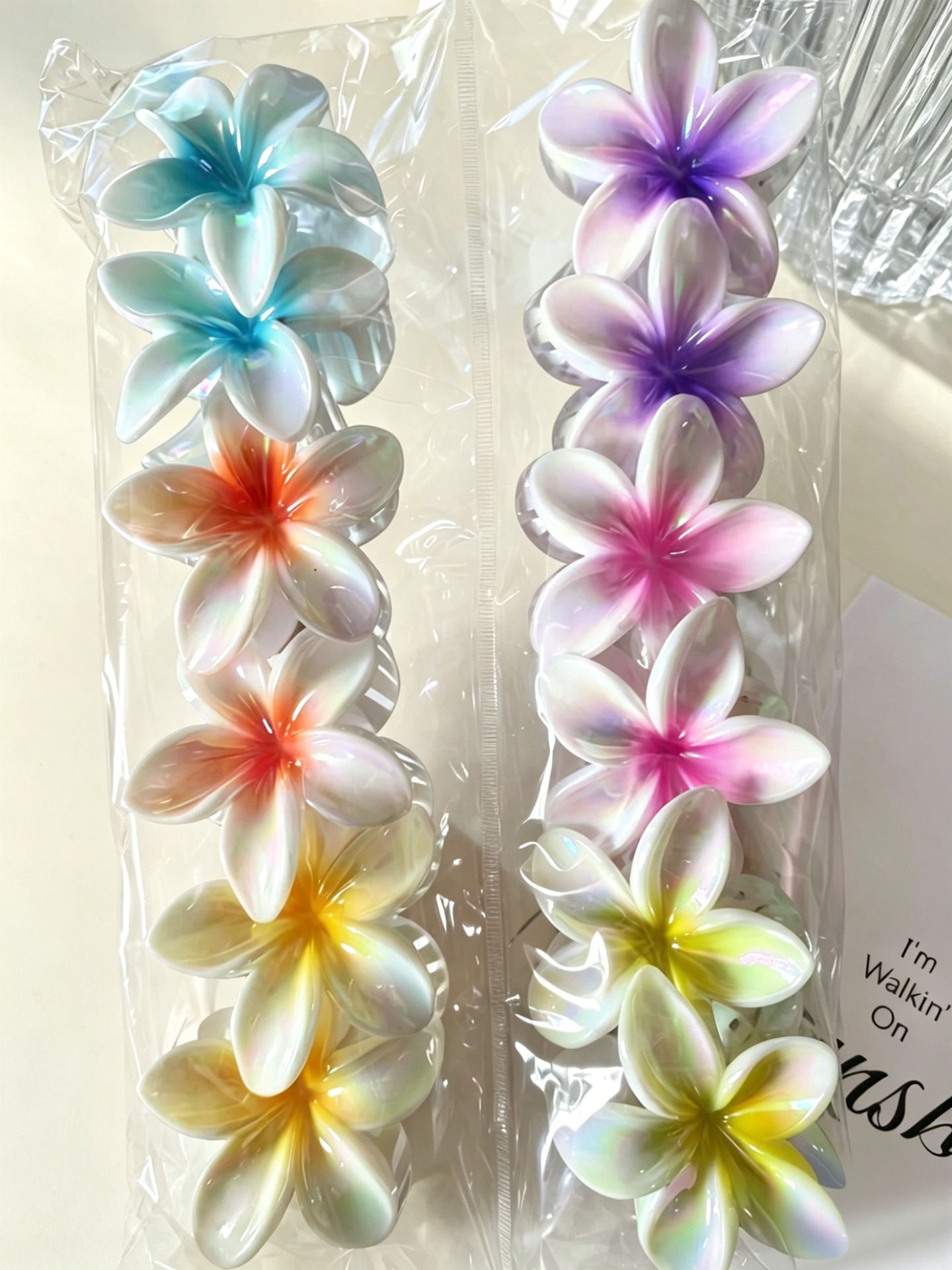 Vacancias de verano transfronterizas huevo flor clip para el cabello de mujeres tarjeta de sensibilidad avanzada 2026 nuevo conjunto de adornos para el cabello de flores laterales image 12