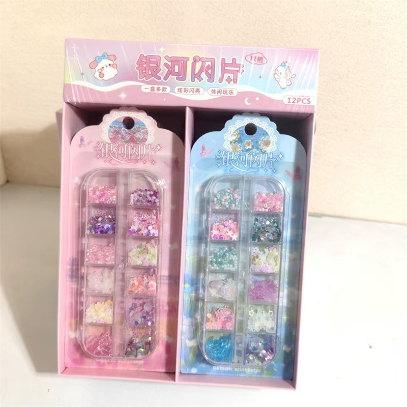 Nueva colección Galaxy flash serie de muchas chicas de ensueño corazón pequeño maquillaje delicado diafragma accesorios hechos a mano