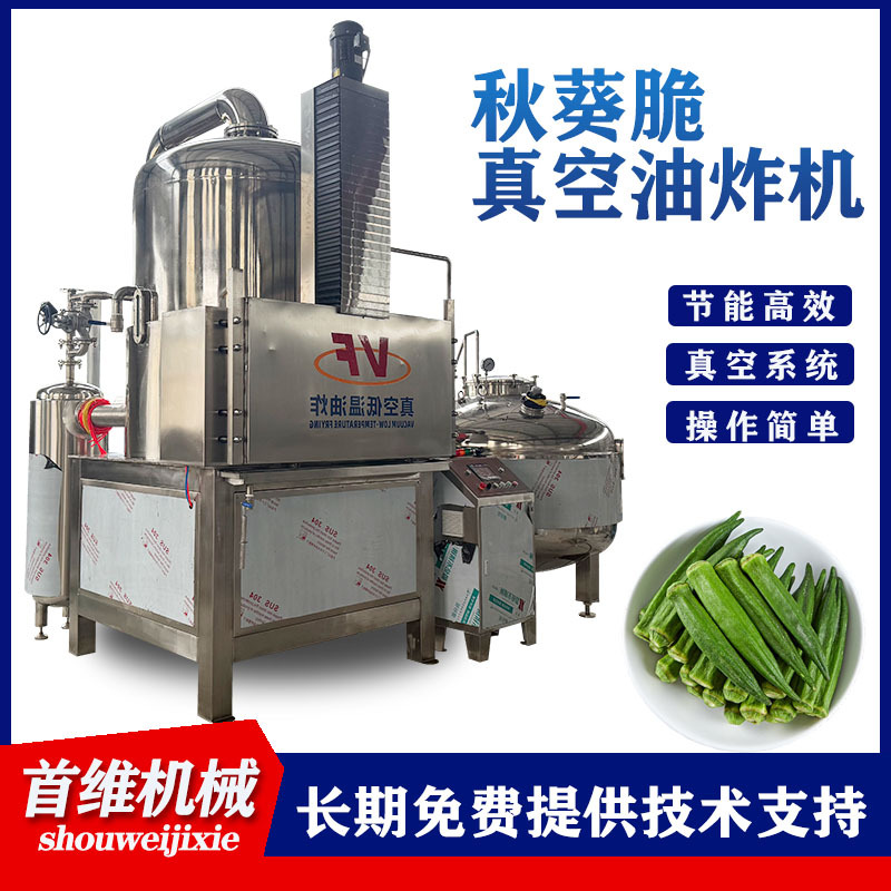 多功能果蔬脆片果干 秋葵 黄桃片甜菜根加工设备真空油炸线油炸锅