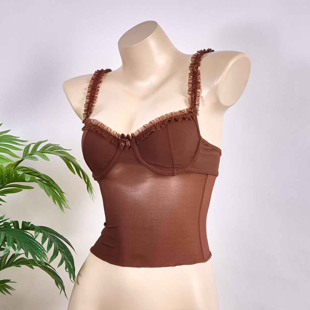 Canotta sexy in pizzo con stampa leopardata e ferretto_voghion.com
