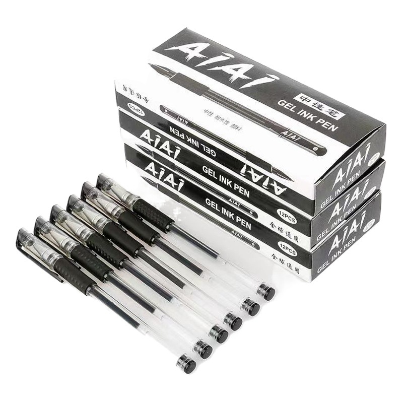 European Standard Gel Pen 0.5mm Bullet Needle Pen Ballpoint Pen Carbon Water-Based Pen Signature Pen Office Exam Pen