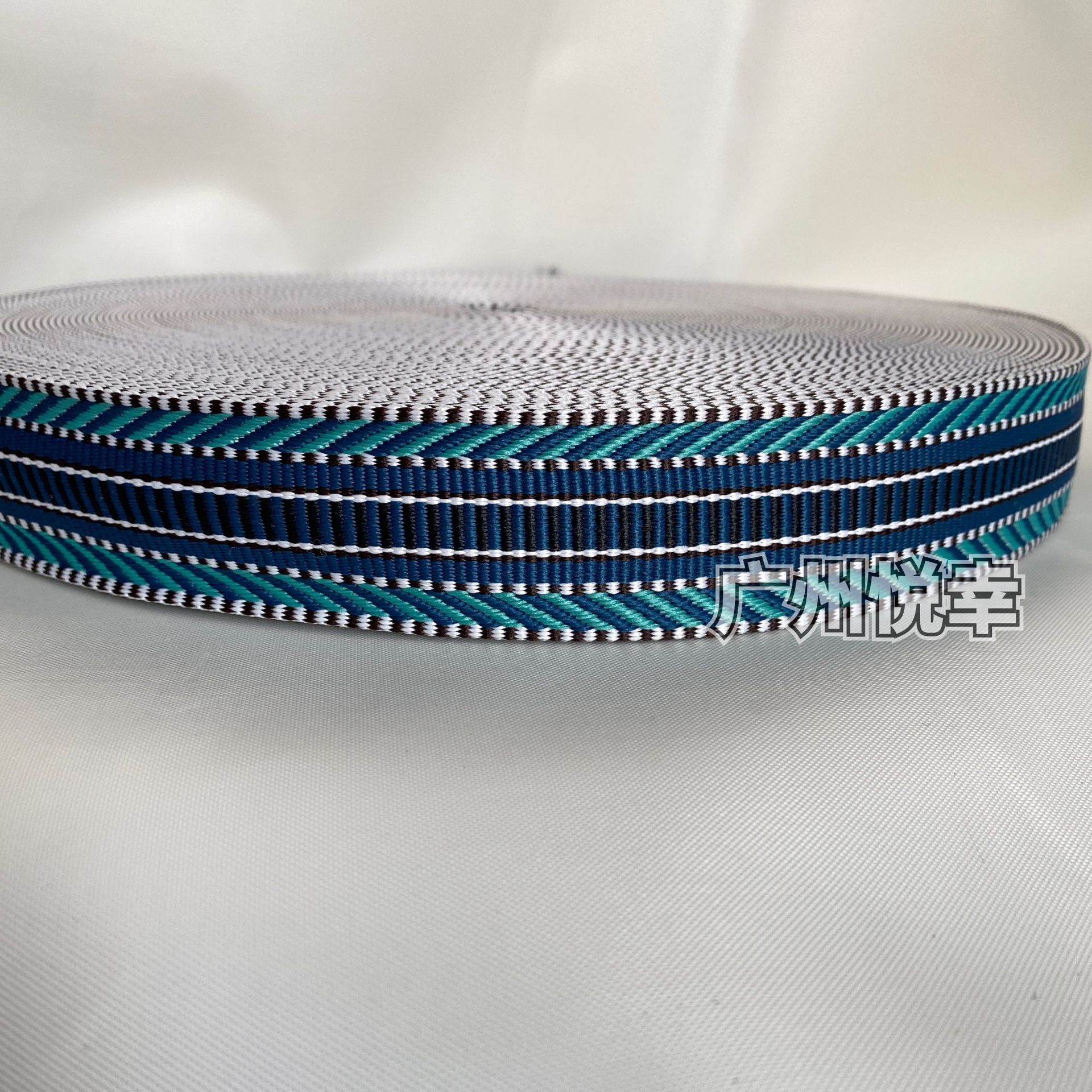 Suministro directo de fábrica bohemio contraste color poliéster jacquard cinta correa de hombro cinturón de libro bolsa cinturón Tejido estilo étnico